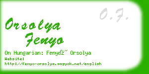 orsolya fenyo business card